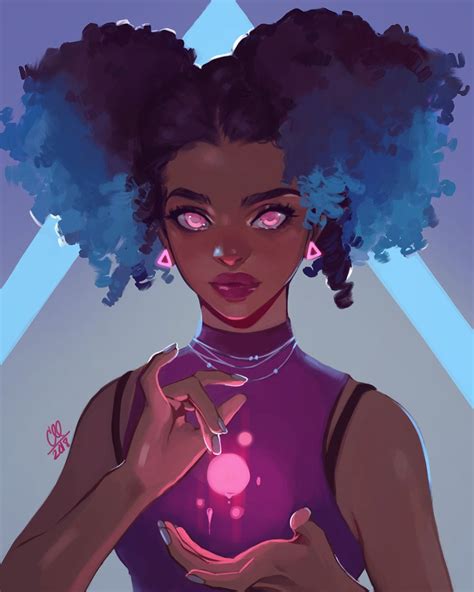 black anime.girl|anime black girl with afro.